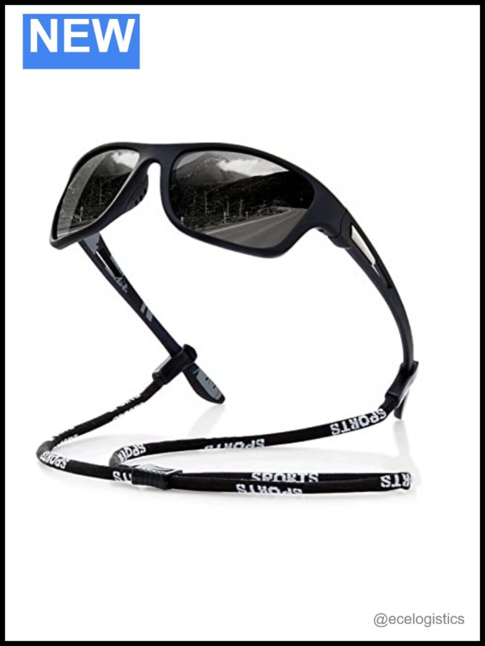 Polarized Sports Sunglasses UV400 Protection Wrap Around for Men